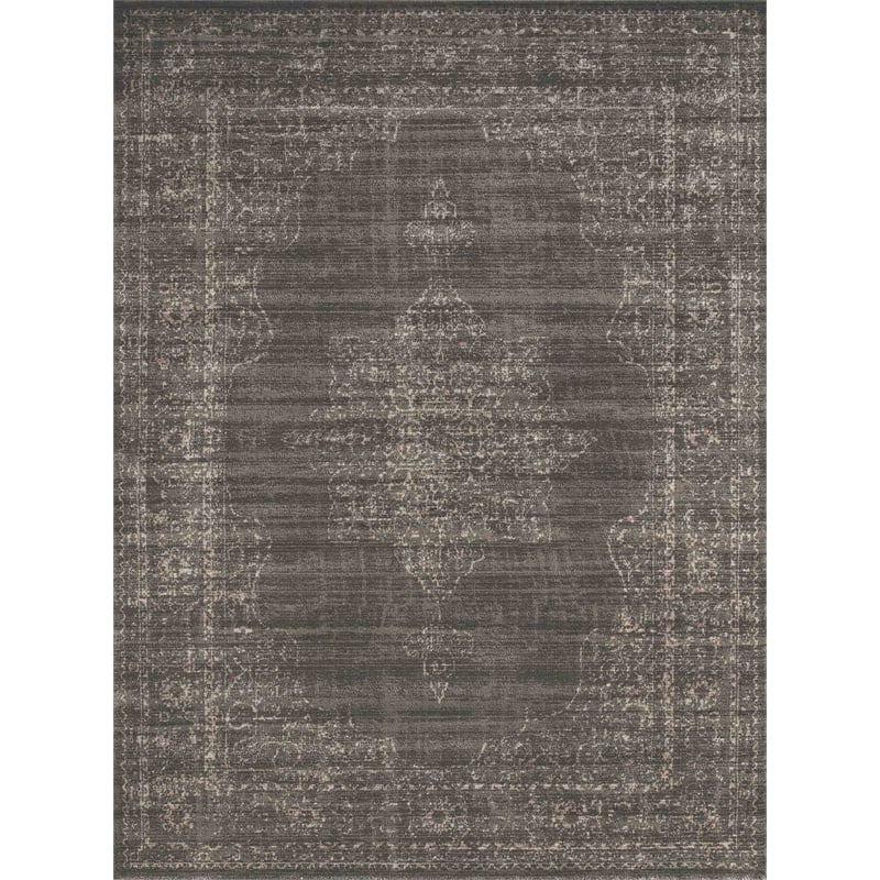 Radici USA Colosseo Traditional Medallion Brown Rectangular Polypropylene Area Rug 7'10