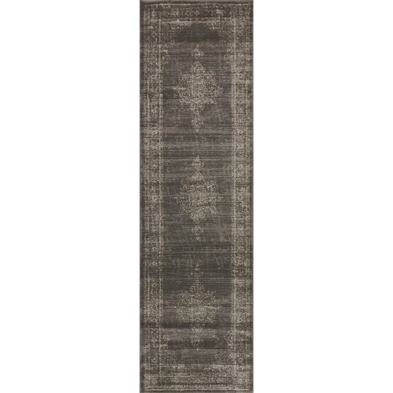 Radici USA Colosseo Traditional Medallion Brown Runner Polypropylene Rug 2'2