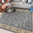 Radici USA Alba Traditional Oriental Floral Gray Blue Rectangular Polypropylene Area Rug 3'3