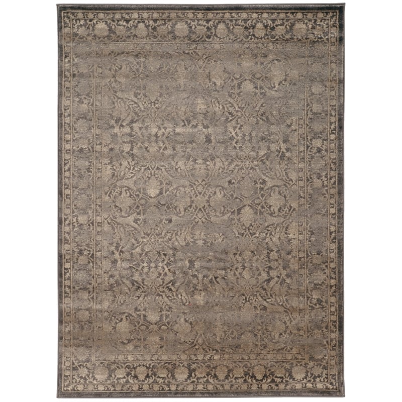 Radici USA Colosseo Traditional Distressed Brown Rectangular Polypropylene Area Rug 7'10