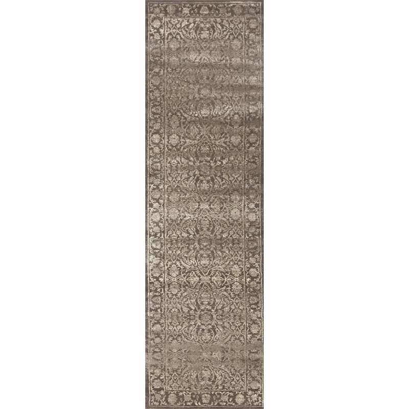 Radici USA Colosseo Traditional Distressed Brown Runner Polypropylene Rug 2'2