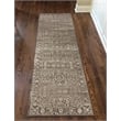 Radici USA Colosseo Traditional Distressed Brown Runner Polypropylene Rug 2'2
