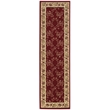 Radici USA Como Traditional Oriental Floral Red Runner Polypropylene Rug 2'2