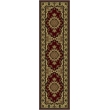 Radici USA Castello Traditional Medallion Burgundy Red Polypropylene Runner Rug 2'2