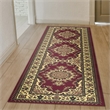Radici USA Castello Traditional Medallion Burgundy Red Polypropylene Runner Rug 2'2