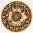 Radici USA Castello Traditional Medallion Ivory Round Polypropylene Area Rug 5'3