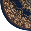 Radici USA Castello Traditional Medallion Blue Round Polypropylene Area Rug 5'3