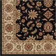 Radici USA Como Traditional Oriental Floral Black Runner Polypropylene Rug 2'2