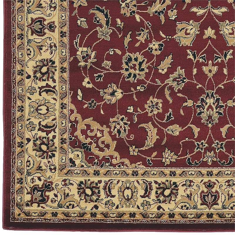 Castello 953 Traditional Burgundy Rectangular Polypropylene Area Rug 6'7