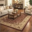 Castello 953 Traditional Burgundy Rectangular Polypropylene Area Rug 6'7