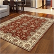 Radici USA Como Traditional Oriental Floral Red Brick Rectangular Polypropylene Area Rug 5'5