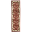Radici USA Como Traditional Oriental Floral Red Brick Runner Polypropylene Rug 2'2