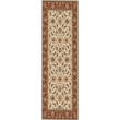 Radici USA Como Traditional Oriental Floral Ivory Runner Polypropylene Rug 2'2