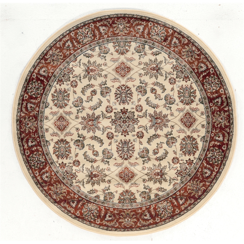 Radici USA Como Traditional Oriental Floral Ivory 5'3