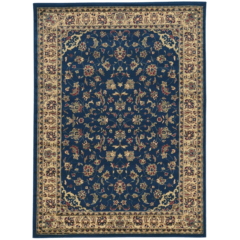 Castello 953 Traditional Sarouk Blue Navy Rectangular Polypropylene Area Rug 7'9