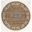 Radici USA Como Traditional Oriental Floral Green 8' Round Polypropylene Area Rug