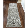 Radici USA Colosseo Traditional Distressed Floral Bone White Runner Polypropylene Rug 2'2