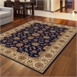 Radici USA Como Traditional Oriental Floral Blue Rectangular Polypropylene Area Rug 3'3