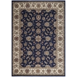Radici USA Como Traditional Oriental Floral Blue Rectangular Polypropylene Area Rug 7'9