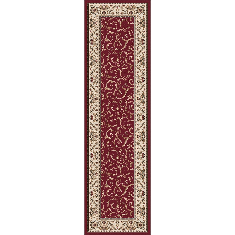 Radici USA Como Traditional Oriental Red Runner Polypropylene Rug 2'2