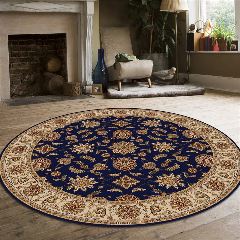 Radici USA Como Traditional Oriental Floral Blue 5'3