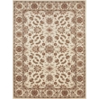 Radici USA Como Traditional Oriental Floral Ivory Rectangular Polypropylene Area Rug 7'9