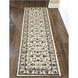 Radici USA Como Traditional Oriental Floral Ivory Runner Polypropylene Rug 2'2
