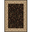 Radici USA Como Transitional Botanical Black Rectangular Polypropylene Area Rug 7'9