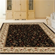 Radici USA Como Transitional Botanical Black Rectangular Polypropylene Area Rug 7'9