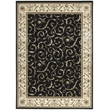 Radici USA Como Traditional Oriental Black Rectangular Polypropylene Area Rug 7'9