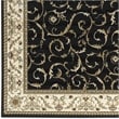 Radici USA Como Traditional Oriental Black Runner Polypropylene Rug 2'2