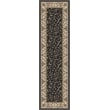 Radici USA Como Traditional Oriental Black Runner Polypropylene Rug 2'2