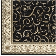 Radici USA Como Traditional Oriental Black 8' Round Polypropylene Area Rug