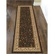 Radici USA Como Transitional Botanical Brown Runner Polypropylene Rug 2'2
