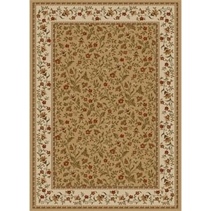 Radici USA Como Transitional Botanical Brown 5'3&quot Round Polypropylene Area Rug
