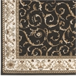 Radici USA Como Traditional Oriental Brown Rectangular Polypropylene Area Rug 5'5