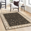 Radici USA Como Traditional Oriental Brown Rectangular Polypropylene Area Rug 5'5