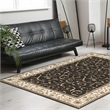 Radici USA Como Traditional Oriental Brown Rectangular Polypropylene Area Rug 5'5