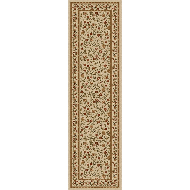 Radici USA Como Transitional Botanical Ivory Runner Polypropylene Rug 2'2