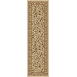 Radici USA Como Transitional Botanical Ivory Runner Polypropylene Rug 2'2