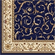 Radici USA Como Traditional Oriental Blue 8' Round Polypropylene Area Rug