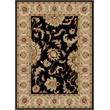 Radici USA Como Traditional Oriental Black Rectangular Polypropylene Area Rug 7'9