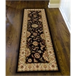 Radici USA Como Traditional Oriental Black Runner Polypropylene Rug 2'2