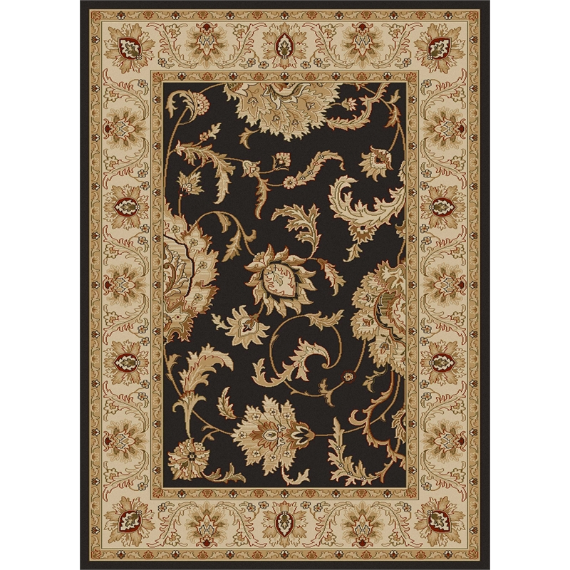 Radici USA Como Traditional Oriental Brown Rectangular Polypropylene Area Rug 3'3
