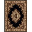 Radici USA Como Traditional Medallion Black Rectangular Polypropylene Area Rug 7'9