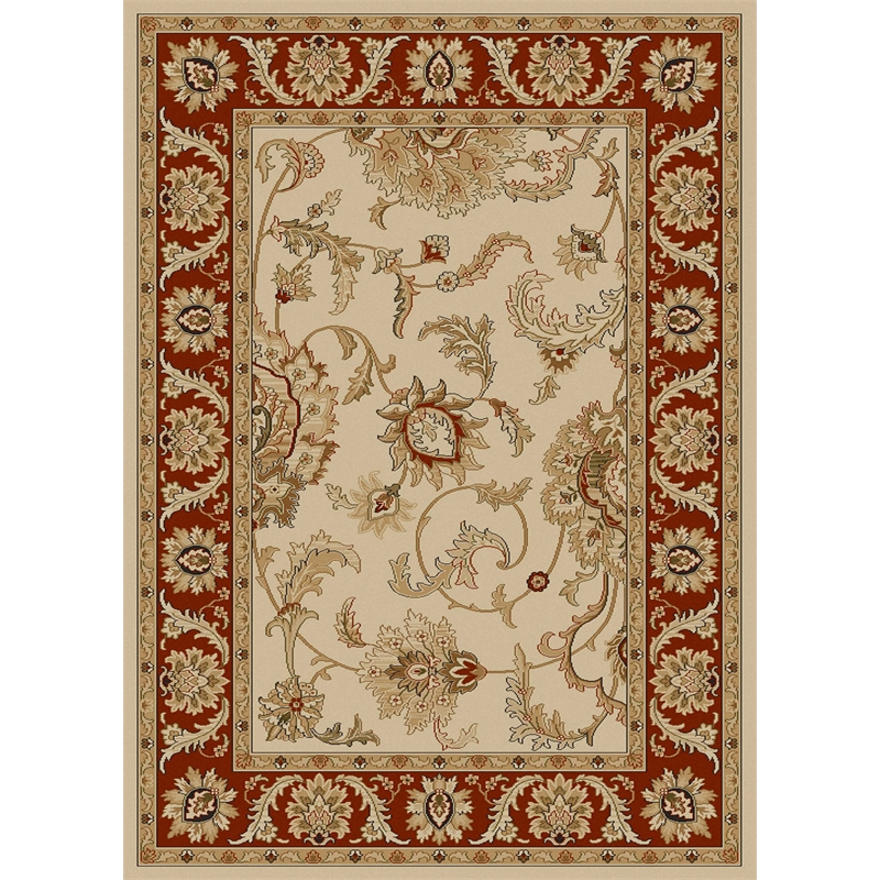 Radici USA Como Traditional Oriental Ivory Rectangular Polypropylene Area Rug 3'3
