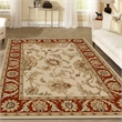 Radici USA Como Traditional Oriental Ivory Rectangular Polypropylene Area Rug 3'3