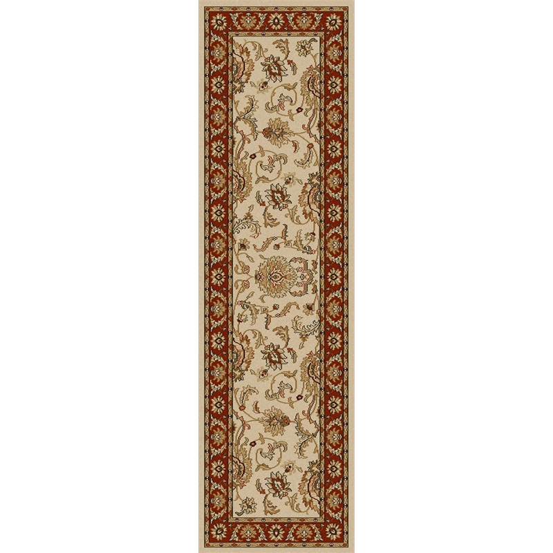 Radici USA Como Traditional Oriental Ivory Runner Polypropylene Rug 2'2