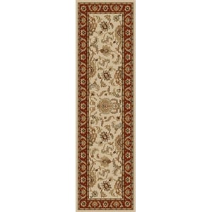 Radici USA Como Traditional Oriental Ivory Runner Polypropylene Rug 2'2&quot x 7'7&quot