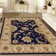 Radici USA Como Traditional Oriental Blue Rectangular Polypropylene Area Rug 3'3